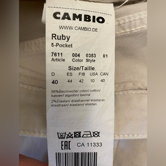 Cambio Ruby Style Ecru Cargo Size 10 (fit as 6-8) - Picture 7 of 10